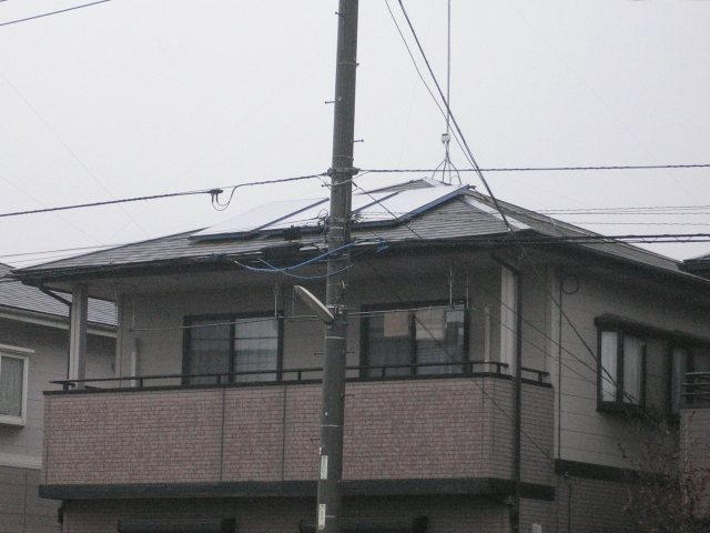 栃木小山 太陽光パネル前の太陽熱パネル